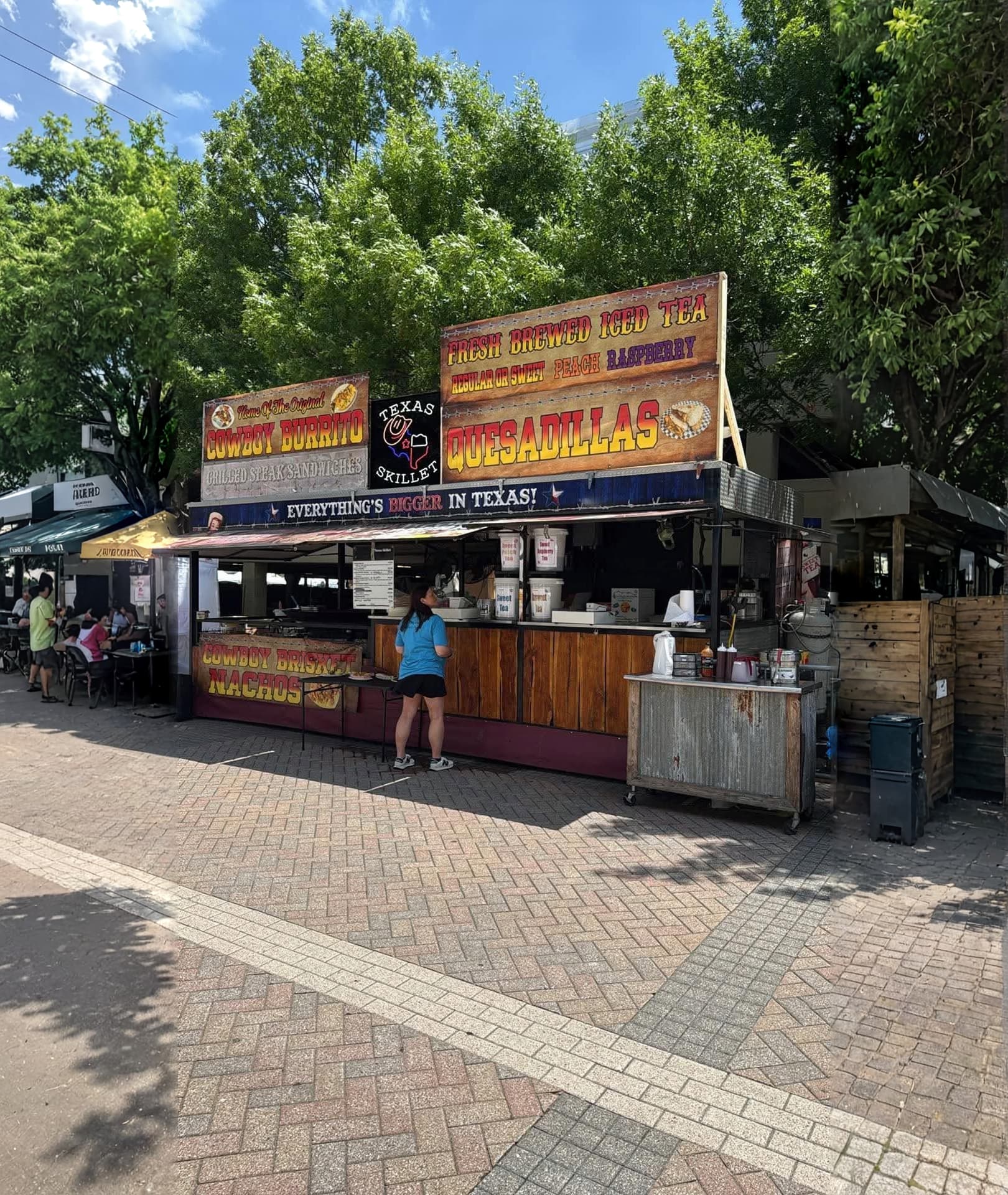 Texas Skillet food prepared at a large event